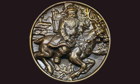 St Nick on Reindeer Medallion