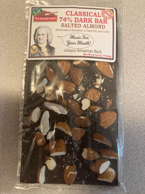 Classical 74% Dark Chocolate Salted Almond Bar